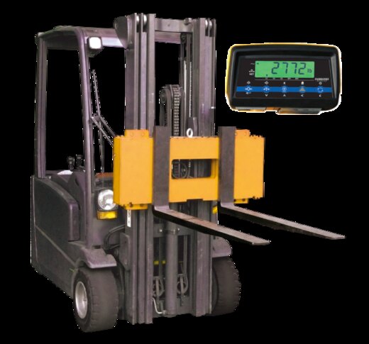 Weighing fork with scale display