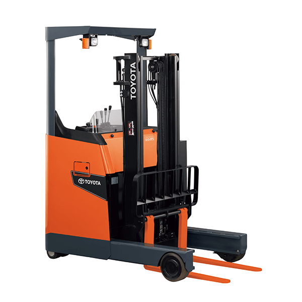 Toyota 8FBR13 electric stand-on reach truck